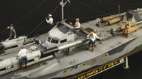 Italeri 5624 Vosper MTB 74 with Crew, deck and seven crew figures on the painted sample