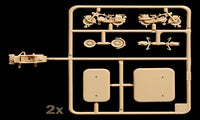 Italeri 6121 1:72 motorcycle and sidecar parts on sprue