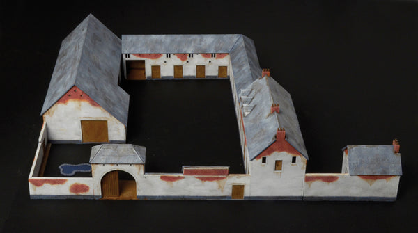 Italeri 6197 1:72 assembled and painted farmhouse example