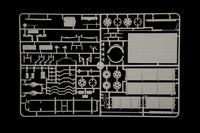 Italeri 6558 Mercedes-Benz L3000 S, chassis, engine and wheel parts on sprue