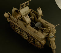 Italeri 7404 Sd.Kfz.2 Kettenkrad, open engine compartment on assembled sample
