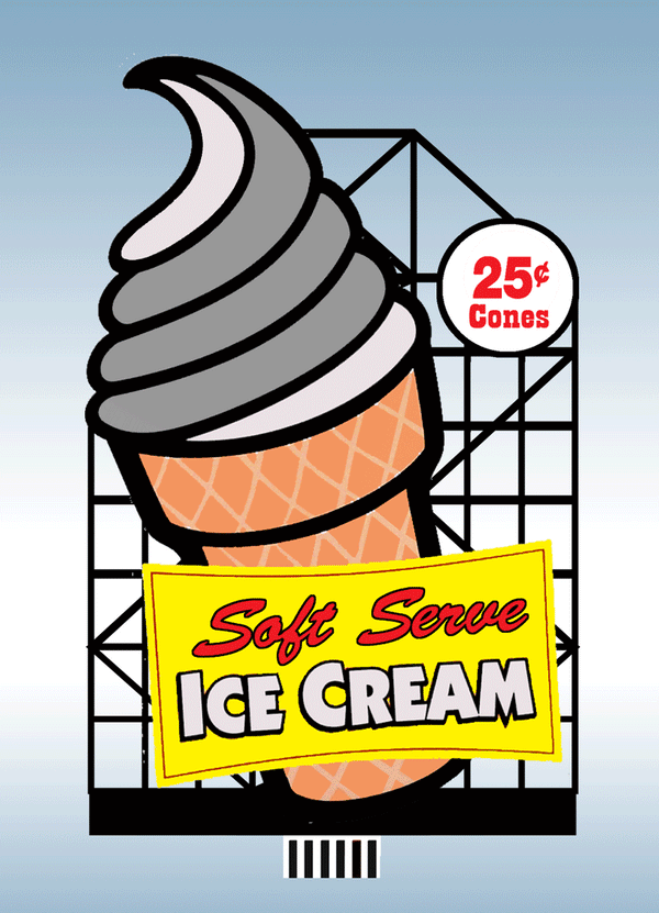 Miller Engineering Ice Cream Billboard (Lg) — exact product reference