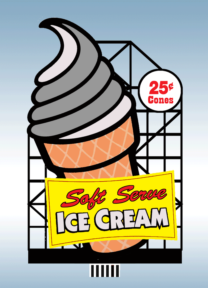 Miller Engineering Ice Cream Billboard (Lg) — exact product reference