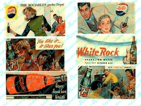 JL Innovative Design HO 199 1930s-1950s Vintage Soft Drink Billboard Signs 2 (6) — exact product view