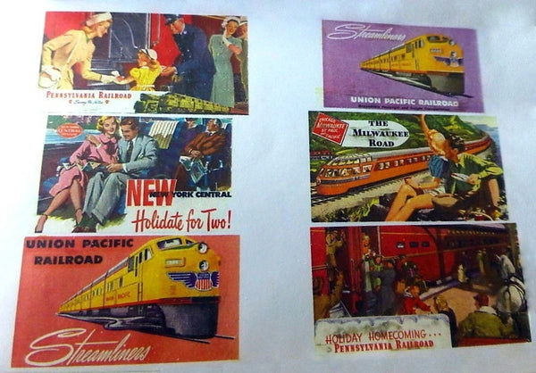 JL Innovative Design N 327 1940s-1950s Railroad Theme Billboard Signs (6) — exact product view