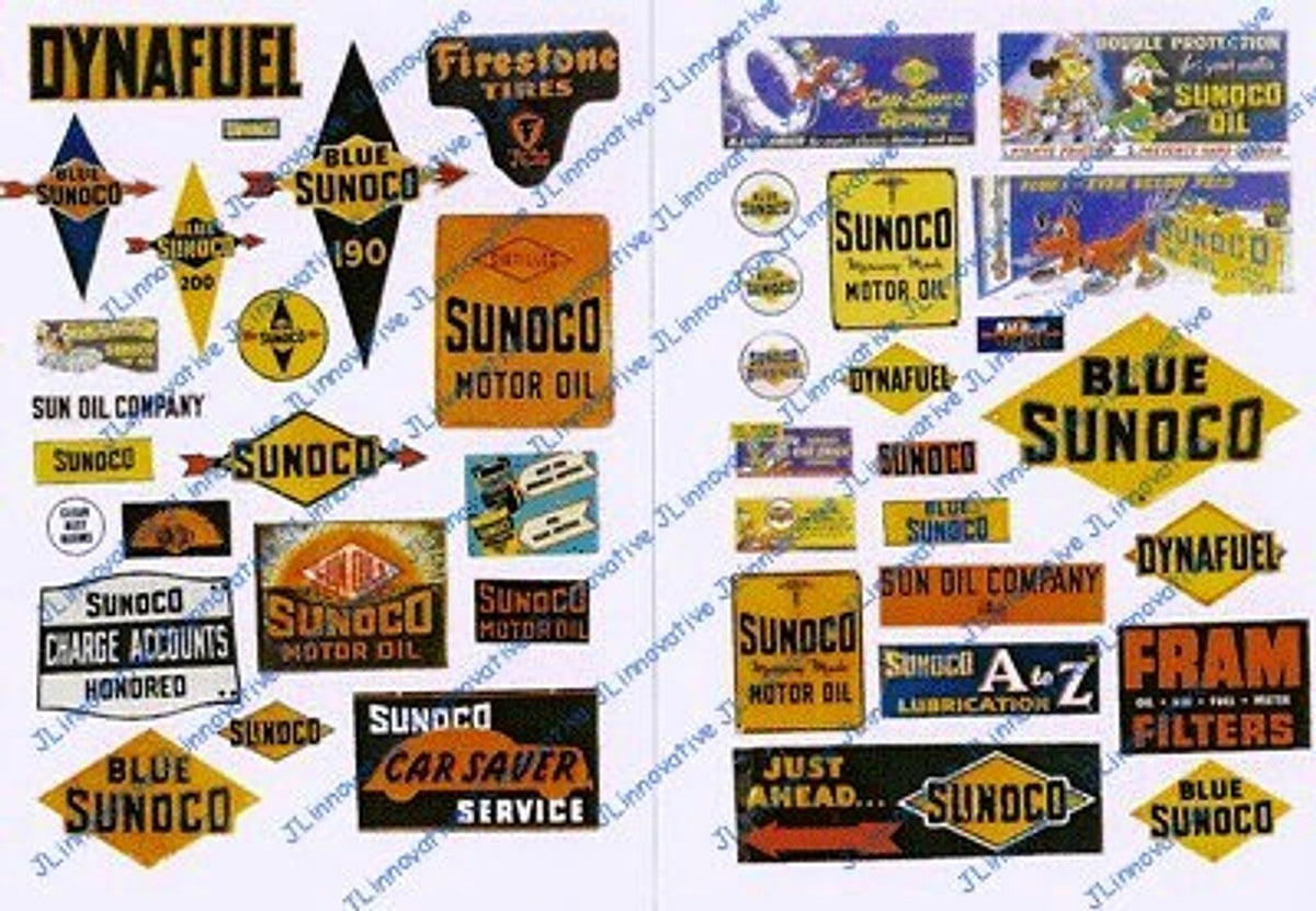 JL Innovative Vintage Gas Station Signs Sunoco, SKU JLI237