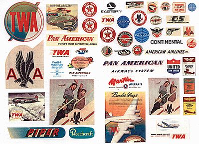 JL Innovative Vintage Aviation & Airline Signs 1940's to 1950's, SKU JLI244