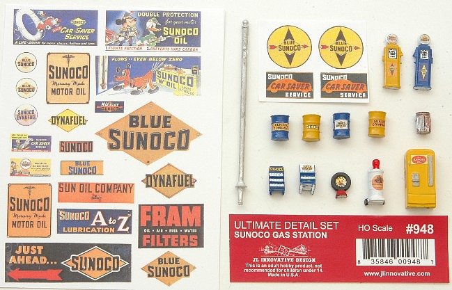 JL Innovative Ultimate Sunoco Gas Station Detail Set, SKU JLI948
