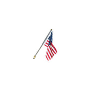 Woodland Scenics JP5955 actual Large U.S. Flag Wall Mount with Spotlight view 1