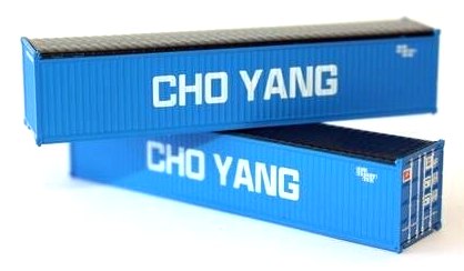 JTC 402406 Cho Yang 40-Foot Open Top Containers – N Scale, 2 Pack– product image