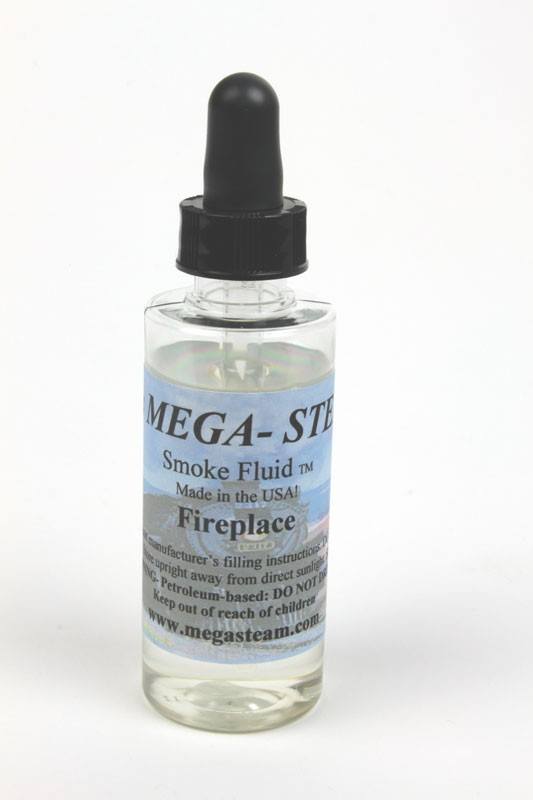 JT's Mega-Steam 113 Fireplace smoke-fluid bottle with its labeled scent and black dropper cap.