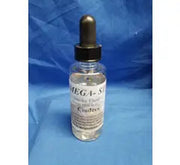 JT's Mega-Steam 155 Cinders smoke-fluid bottle with its Cinders label and dropper cap.