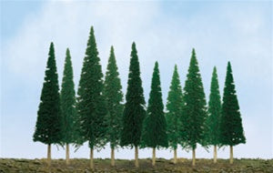 JTT Scenery Products HO 92003 (TR-2003) Econo-Pine Trees 4" to 6" (24) — exact JTT Scenery Products product reference