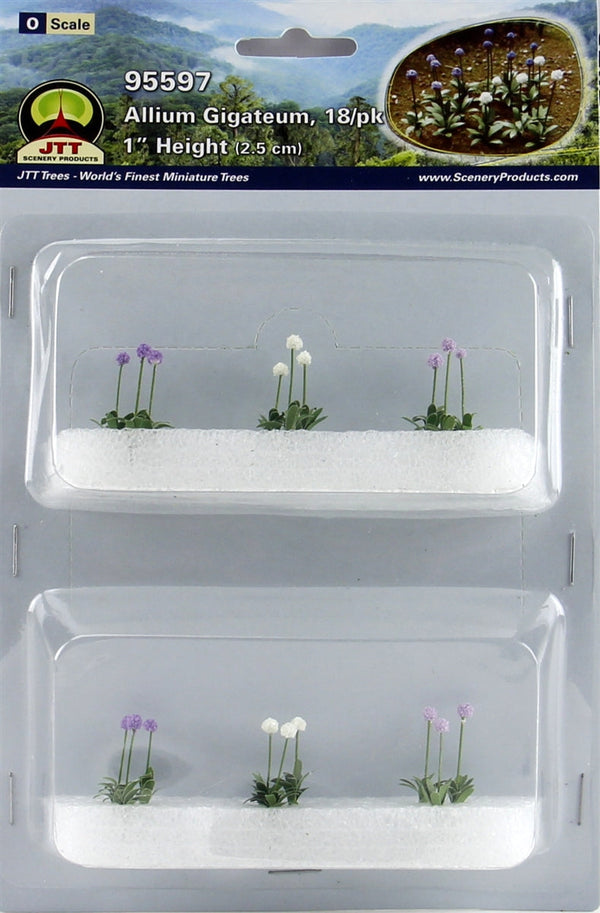 JTT Scenery Products O 95597 Allium Gigateum, 1" High (18) — exact JTT Scenery Products product reference