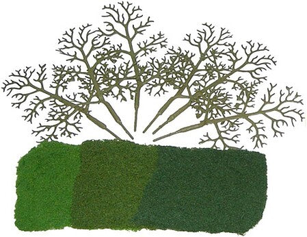 JTT HO Scale Deciduous Trees 3–4 in 16-Pack