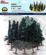 JTT 92037 HO Evergreen Trees 3–5 Inches, 12 Pack product view