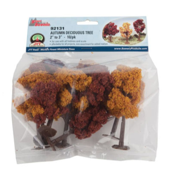 JTT 92131 labeled retail package containing ten autumn deciduous trees