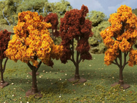 JTT 92131 autumn deciduous trees displayed in a scenic setting; scenery base not included