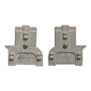 Both faces of one Kadee 342 HOn3 track gauge, marked Code 55 and Code 70