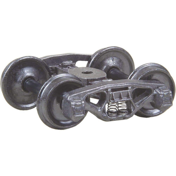 Kadee 500 Bettendorf HO truck with 33-inch smooth back wheels, one of two included