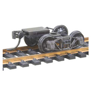 Kadee 503 Arch Bar truck with 33-inch ribbed-back wheels; display track not included
