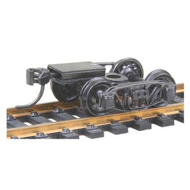 Kadee 510 Andrews truck with 33-inch ribbed-back wheels; display track not included