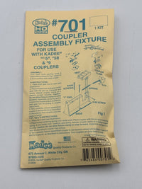 Kadee 701 fixture-kit package with assembly diagram and model number