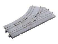 Kato 40-212-E left-hand UNITRAM-E turnout with plain grey road surface and embedded rails