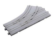 Kato 40-212-E left-hand UNITRAM-E turnout with plain grey road surface and embedded rails