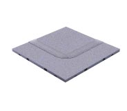 Kato 41-102-E UNITRAM-E intersection corner road plate with a plain grey textured surface