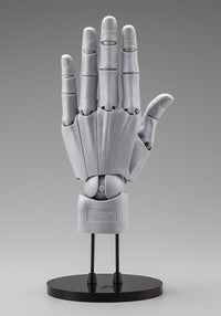Kotobukiya AT035 men's left-hand model in gray, back of open left hand on stand