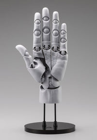 Kotobukiya AT035 men's left-hand model in gray, palm of open left hand on stand