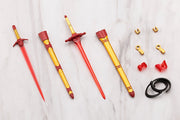 Kotobukiya GE009 both red-bladed swords with scabbards, belt and fittings
