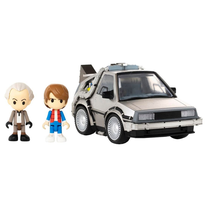 Takara Tomy QV-01, Time Machine Part I with Doc and Marty figures