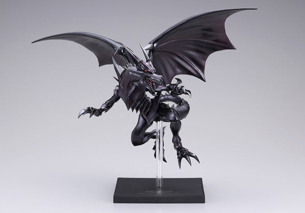 Kotobukiya GP004 Red-Eyes Black Dragon OSHI WORKS, front view with wings spread on base