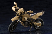 Kotobukiya HG066R, front three-quarter view of desert-yellow motorcycle