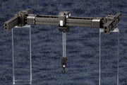 Kotobukiya HG083, crane, girder and running rail unit displayed on separate clear supports