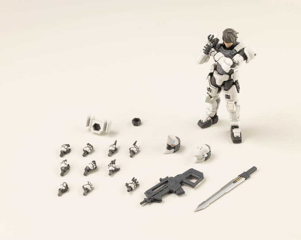 Kotobukiya HG130 assembled Pawn A1 Ver.2.0 with included alternate heads, hands and weapons