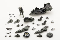 Kotobukiya HG149, VT1 components, pilot and equipment laid out