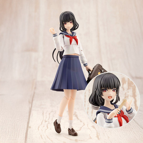 Kotobukiya JK044 Kuon Yakushiji Touou High School Uniform, assembled model with face detail inset