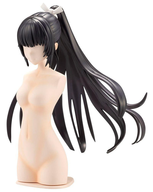 Kotobukiya JK066, assembled Hime Cut Ponytail hair on included display torso