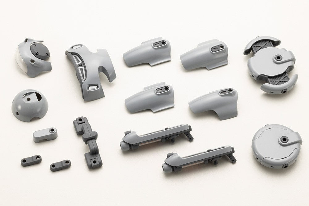 Kotobukiya KP762, complete Type-S accessory set laid out, without a TAMOTU robot