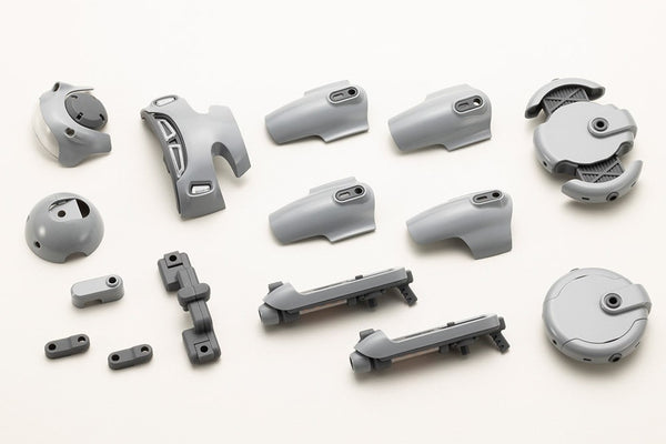 Kotobukiya KP762, complete Type-S accessory set laid out, without a TAMOTU robot