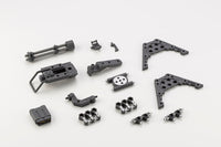 Kotobukiya MH32R, disassembled gun, base and connector components