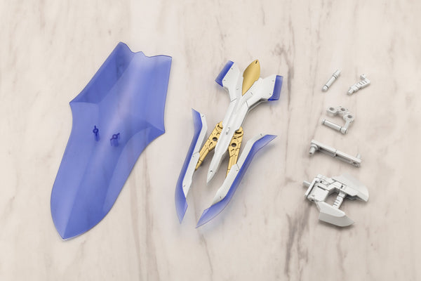 Kotobukiya MH49J white accessory, blue shield effect and supplied grips