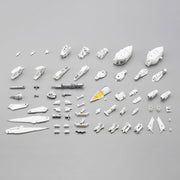 Kotobukiya MH64, complete white accessory components laid out