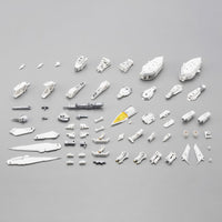 Kotobukiya MH64, complete white accessory components laid out