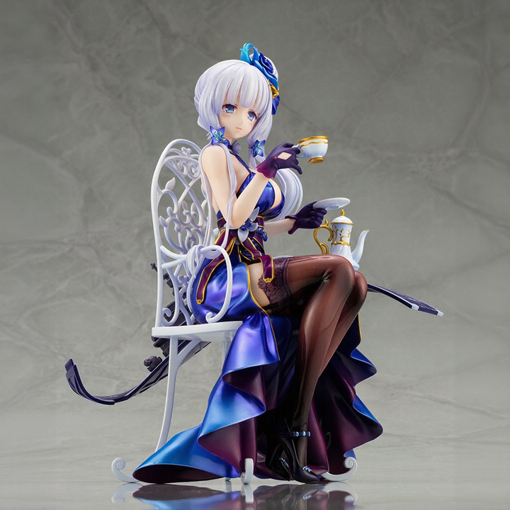 Kotobukiya PV156 Illustrious Endless Tea Party, front view seated on the white garden chair