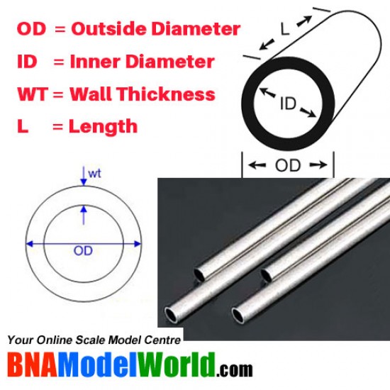 KS Metals 5074 Large Round Aluminum Tubes Set - product image