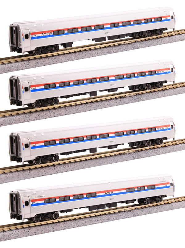 Kato 106-8020 N scale Amtrak Amfleet I Phase III four-car passenger set